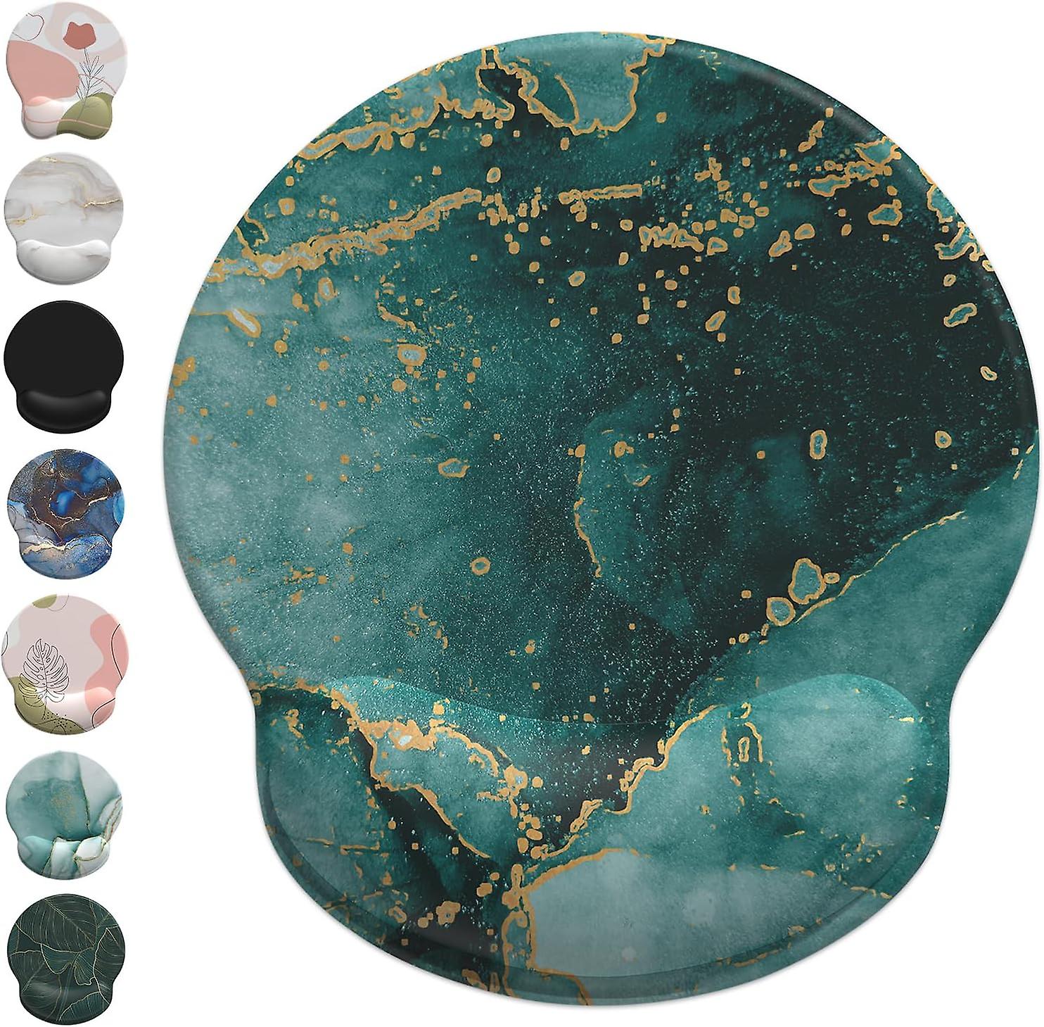 Mouse Pad Wrist Support Ergonomic,Mouse Pad with Wrist Rest, Comfortable Computer Mouse Pad Gel for Laptop, Pain Relief (Ocean Blue)