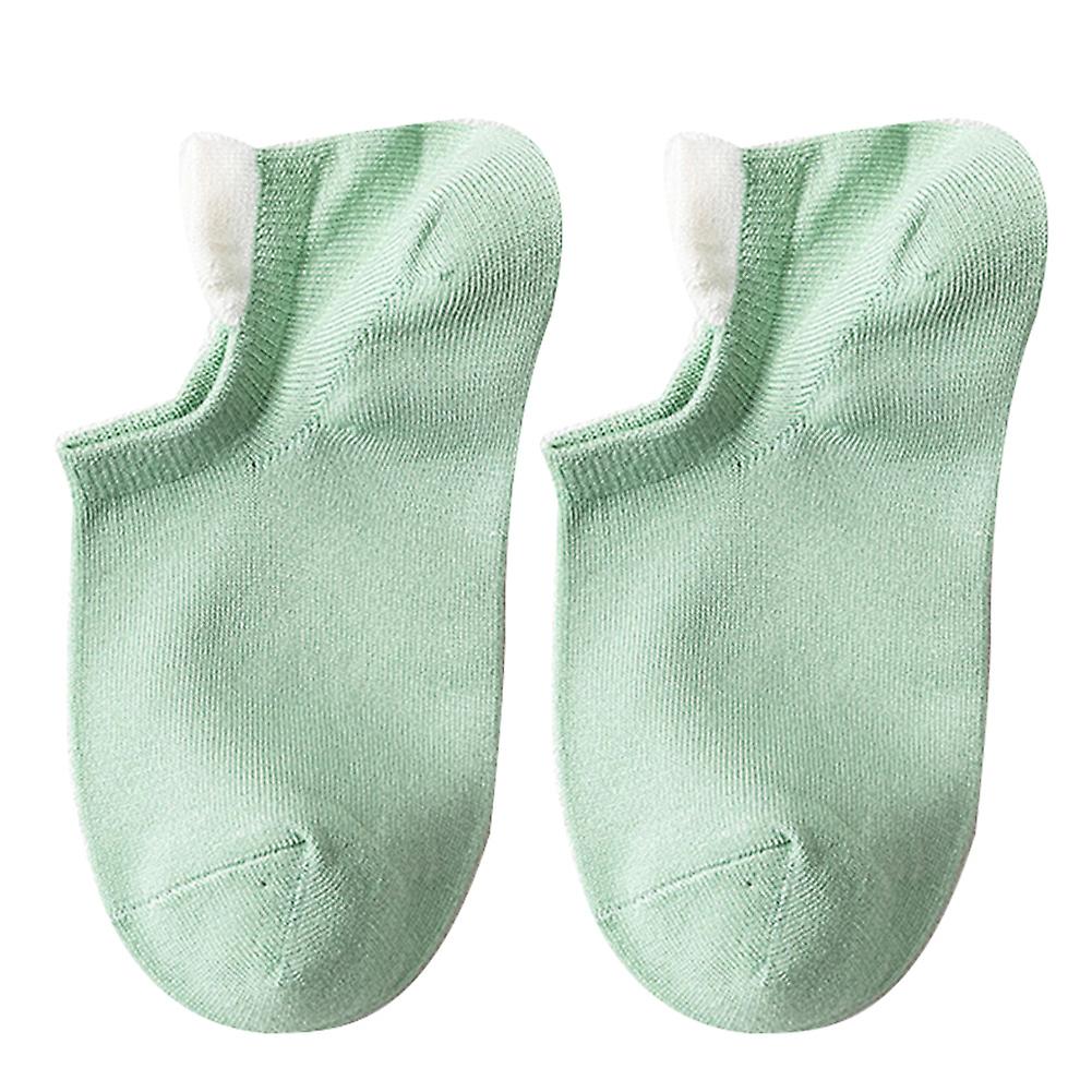 Women's Color Block Low Cut Breathable Cotton Elastic Short Ankle Boat Socks