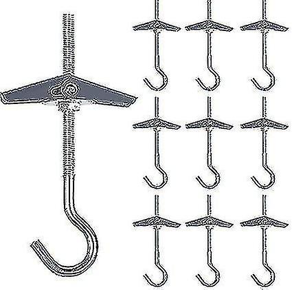 10 st Gipsskivor Takkrok M5 / 90mm Ljuskrona Krok Kolstål Takmonterad Krok Växt Väggankare Krokar Takkrokar för hängande växter Plas