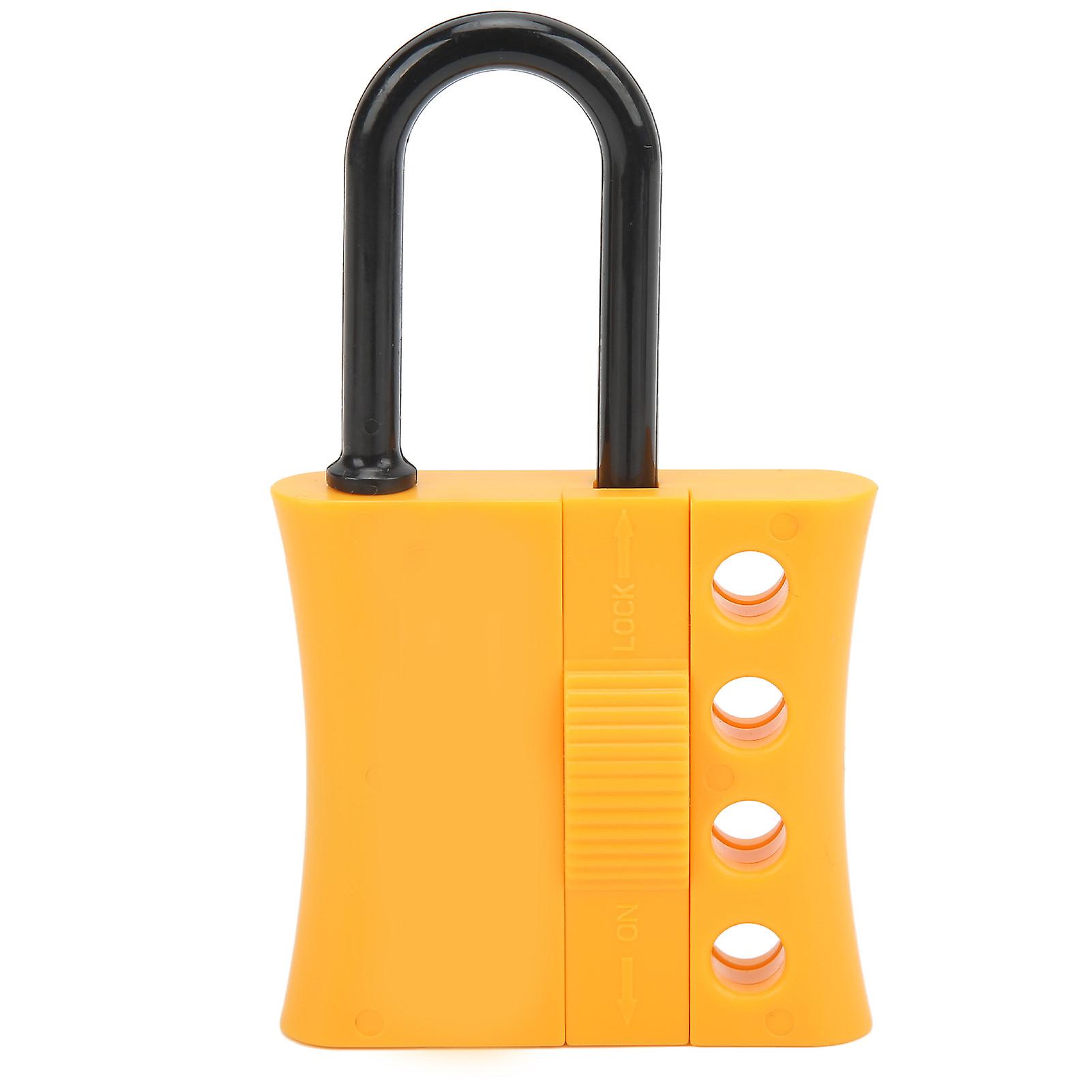 4 Hole Lockout Hasp Lock Insulated Safety 6mm Beam Diameter for Electrical Isolation Explosion Proof Places