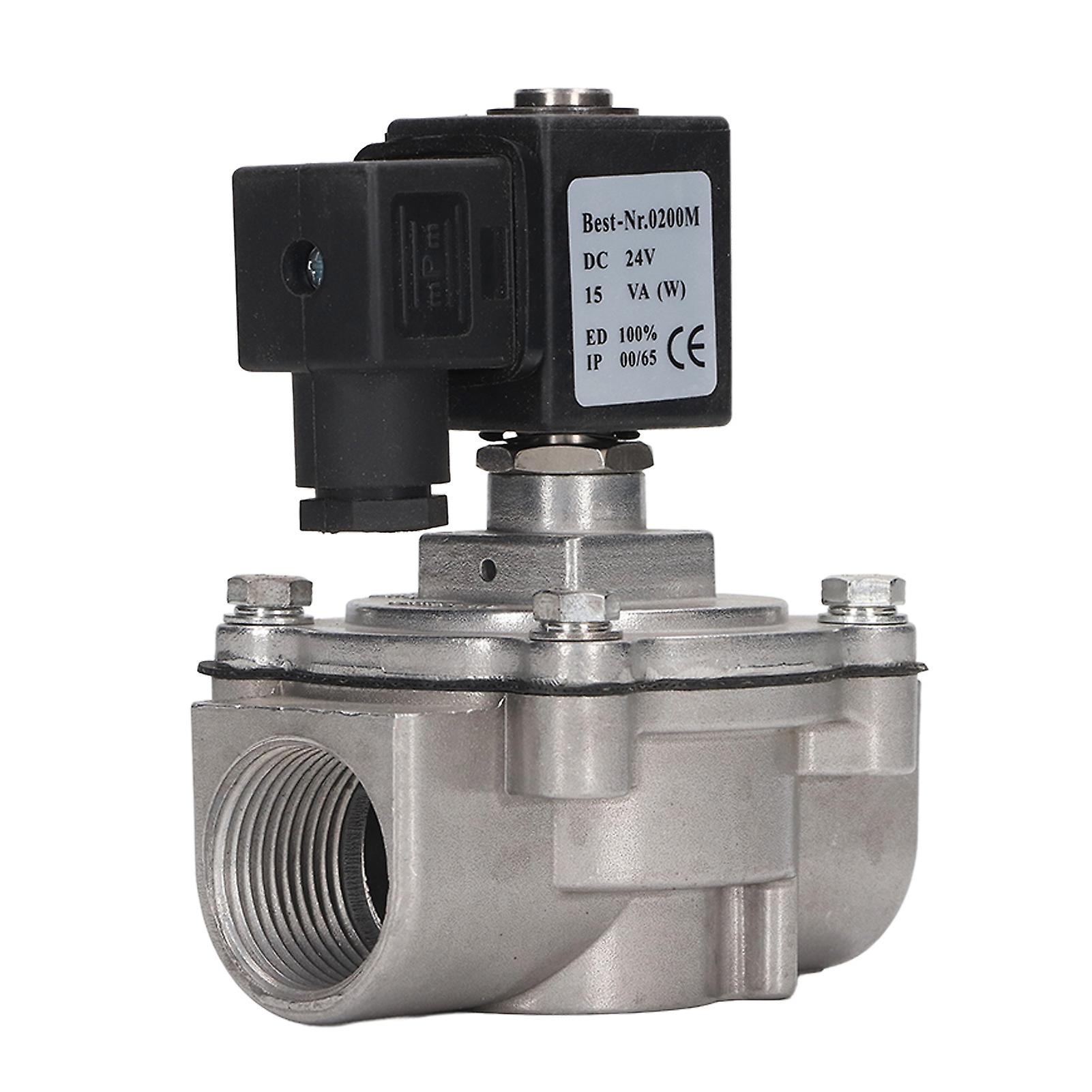 Straight Through Electromagnetic Pulse Valve 30.29mm 2 Way Electric Sole Valve DC24V