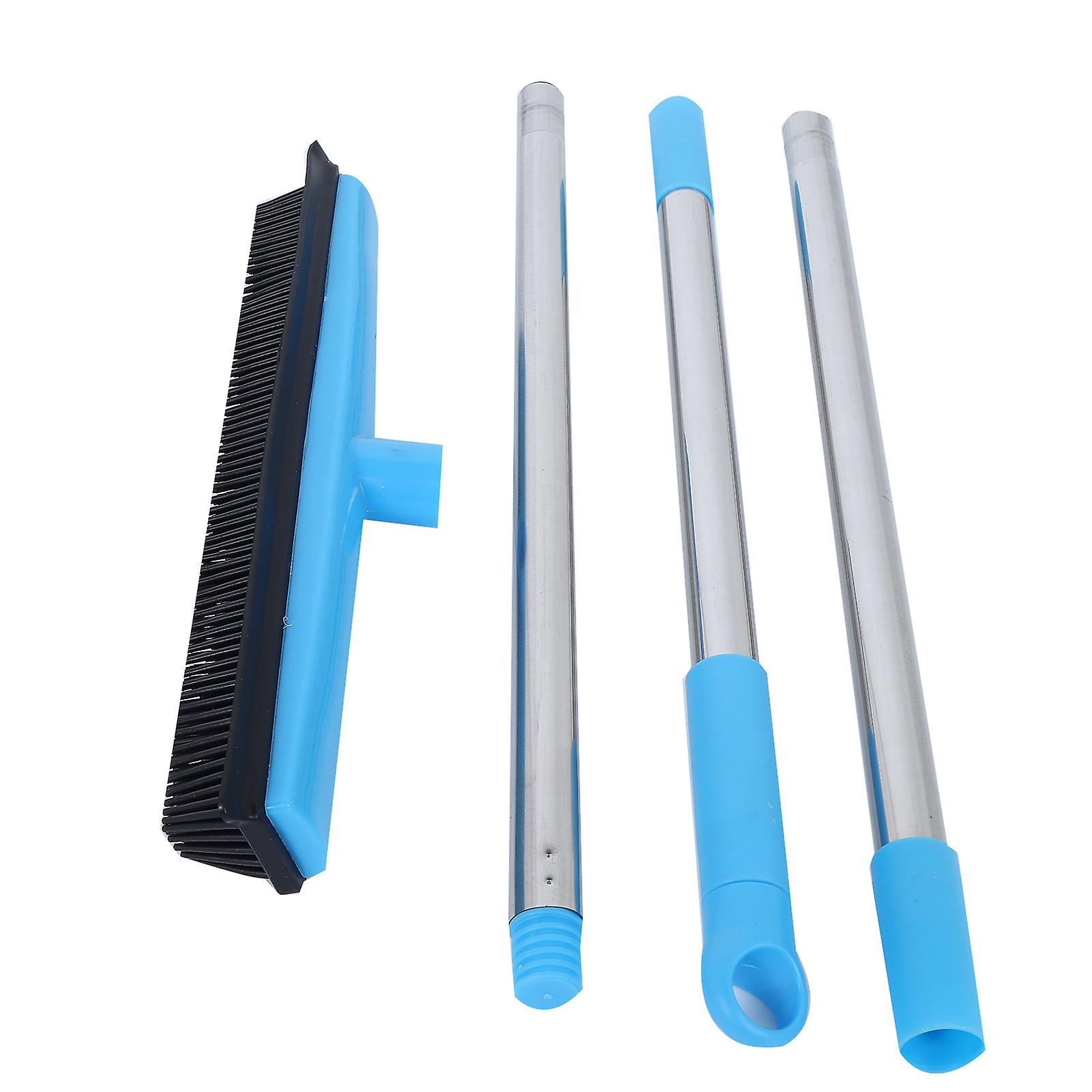 Multifunction Telescopic Floor Carpet Broom Pet Hair Dust Removal Cleaner Sweeper Cleaning ToolsBlue