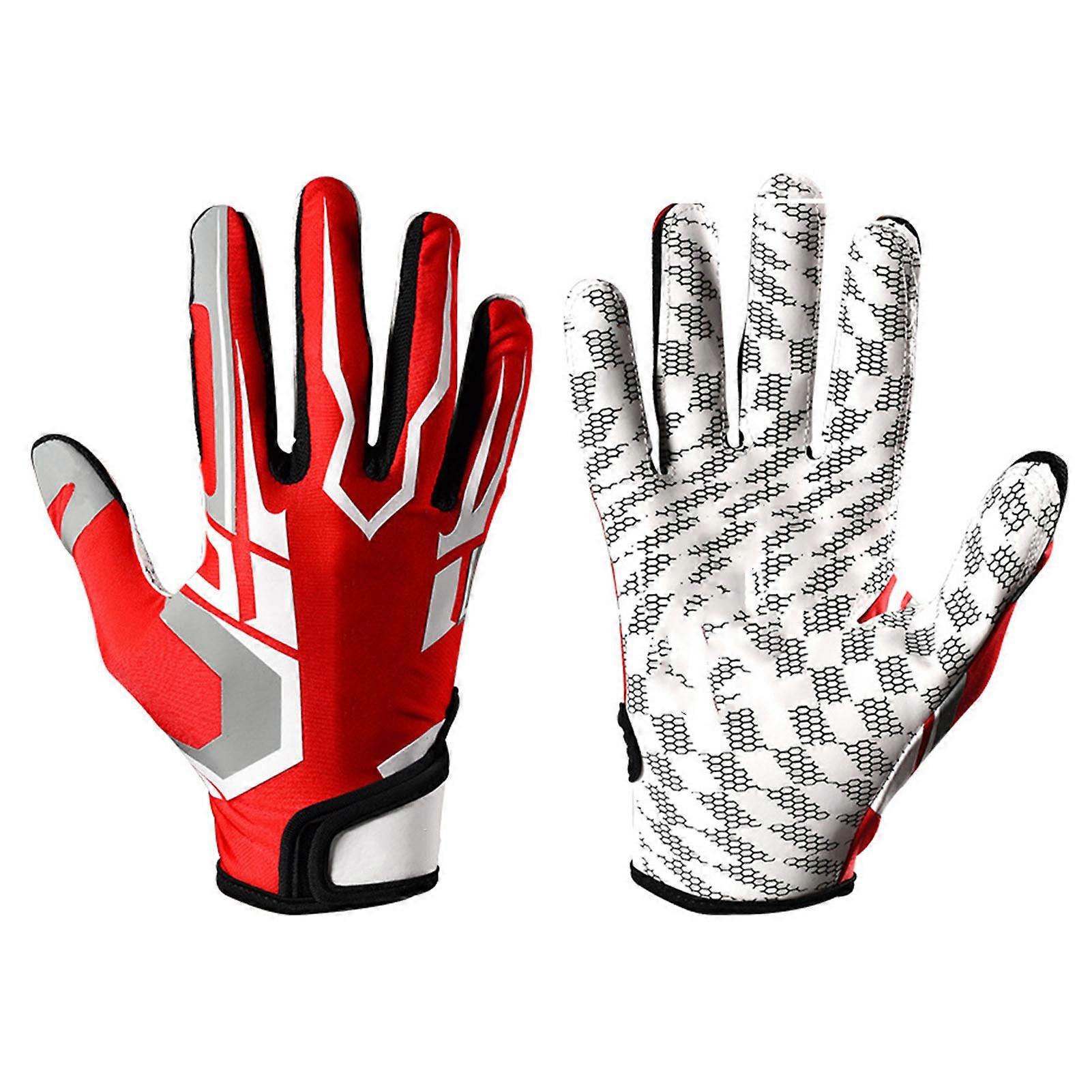 BOROCO Baseball Batting Gloves,Non Slip Silicone High Grip Sports Receiver Glove Protective American Football Gloves for Youth and Adult(M)