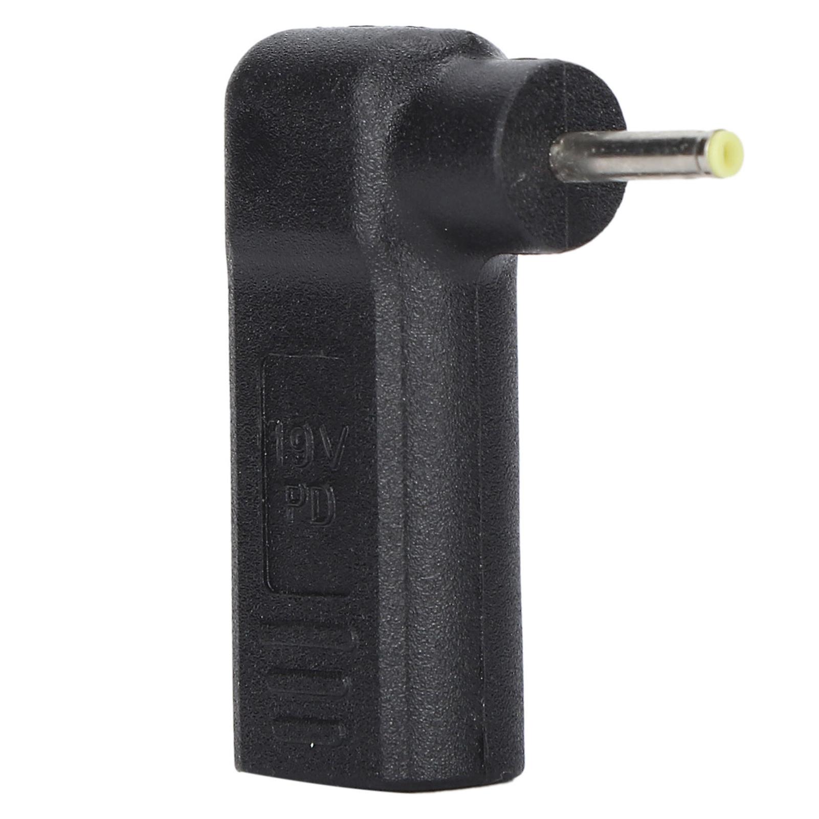 Rectangular Type-C to DC Adapter, 65W DC Plug, 90° Tilt Elbow, PD Emulator, Trigger for Laptops and Tablets