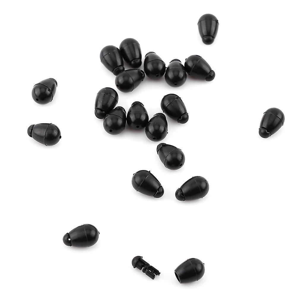 20pcs Black Carp Fishing Method Feeder Quick Change Beads Terminal Tackle(11mm)