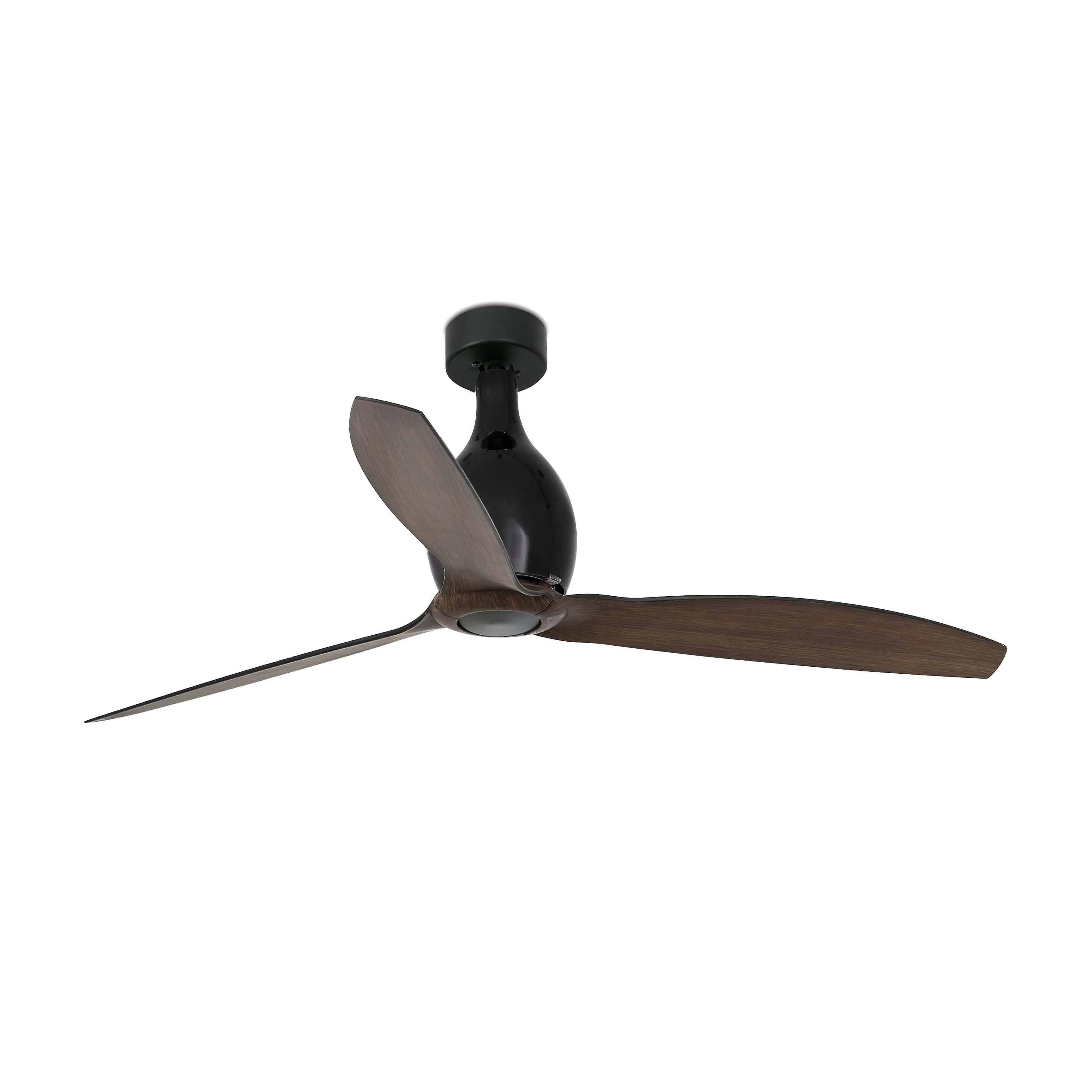 Faro Mini Medium Ceiling Fan with / without Light Wood, Matt Black