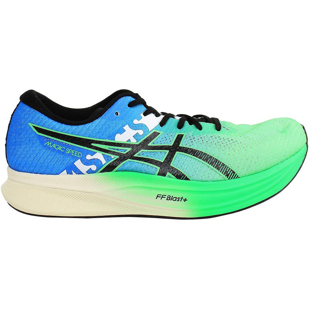 Asics Magic Speed 2 Ekiden Lace-Up Green Synthetic Mens Running Trainers 1011B497_300