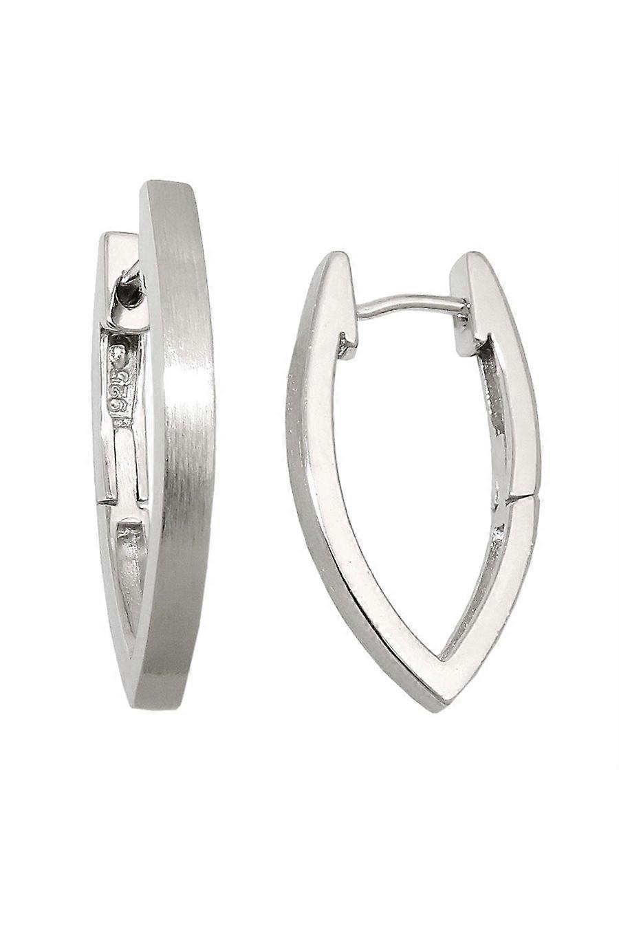 Hoop Earrings Matte Finished Silver 925 - Gl93353