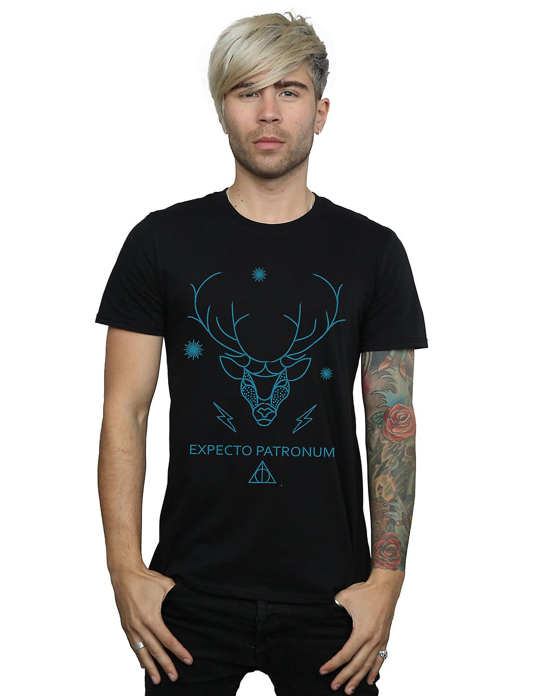 Harry Potter Patronum T-Shirt Uomo - Maglietta In Cotone, Licenza Ufficiale Warner Bros