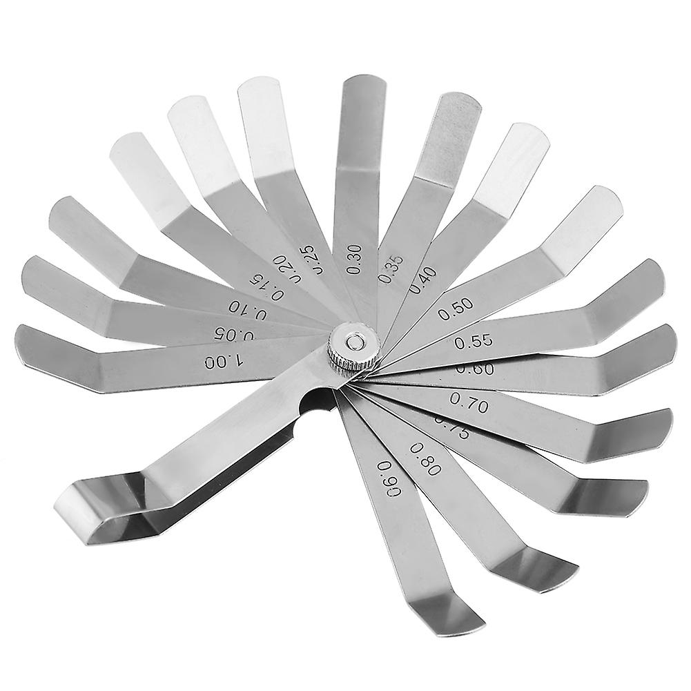 Stainless Steel Curved Feeler Ruler Welding Inspection Tool 0.05-1.00mm