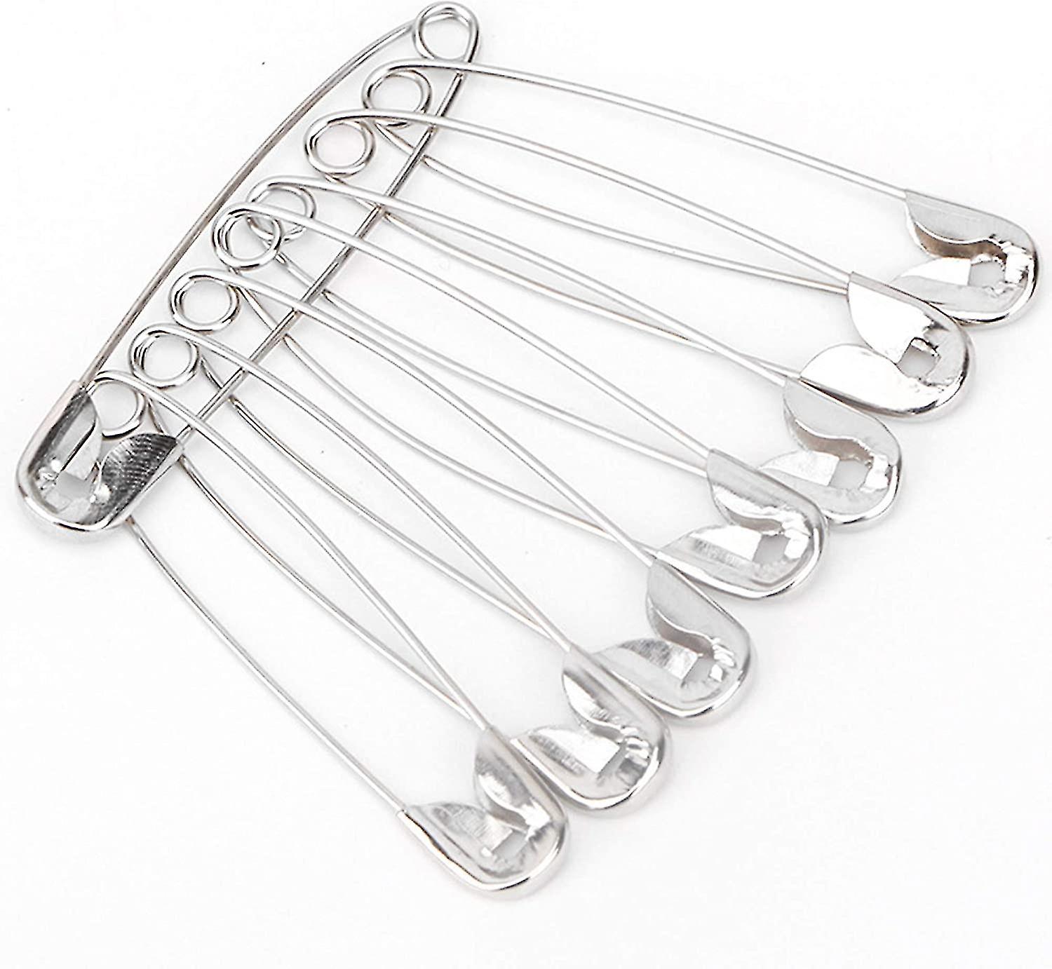 100 Pack Safety Pins, Size 54mm Durable And Strong, Rust Resistant Nickel Plated