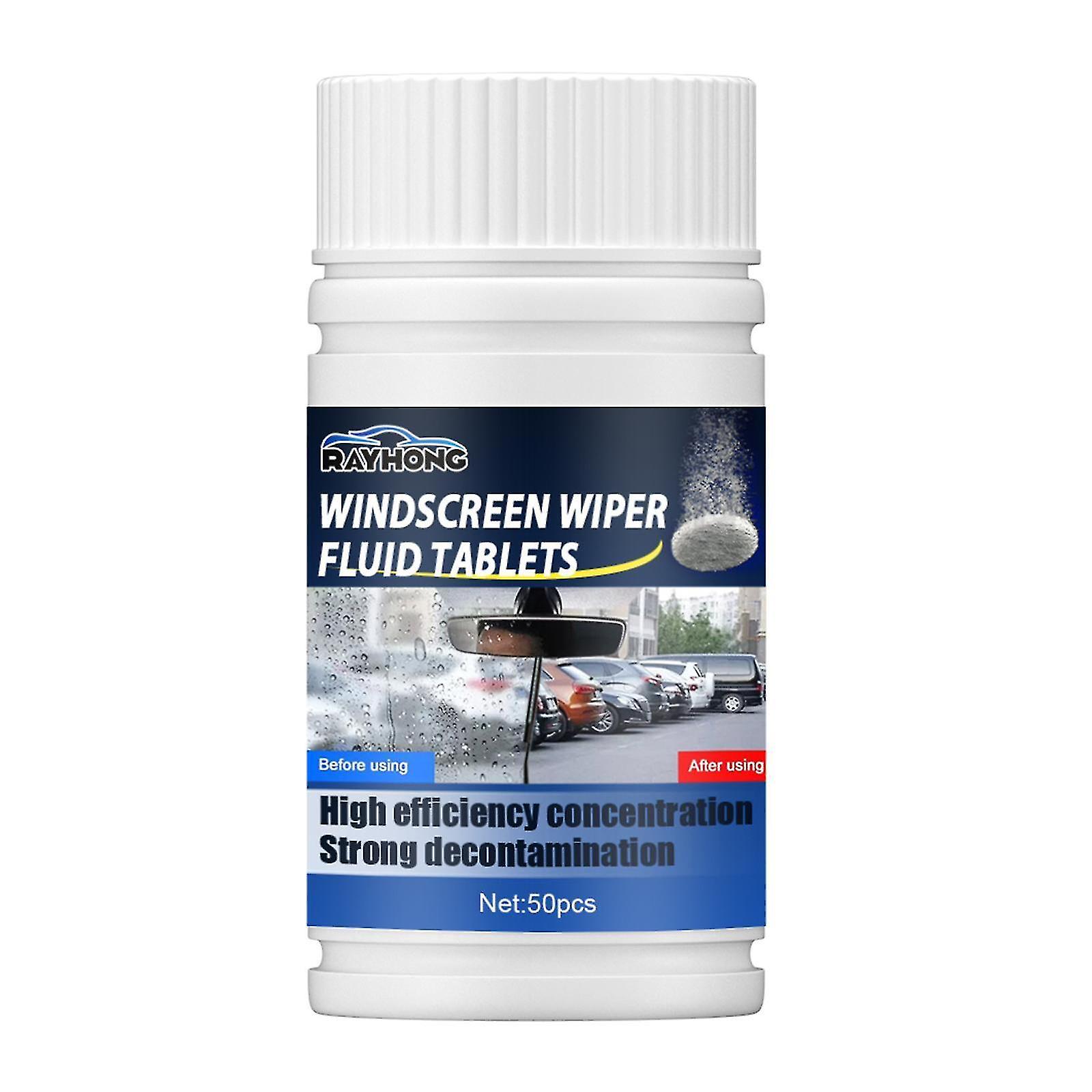 50Pcs Washer Fluid Tablets Wiper Concentrate Windshield 1 Pack