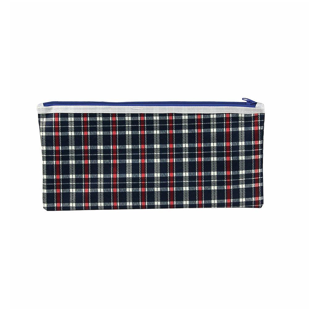 340X170Mm Celco 1 Zip Tartan Pencil Case with Reinforced Zip for Secure Closure