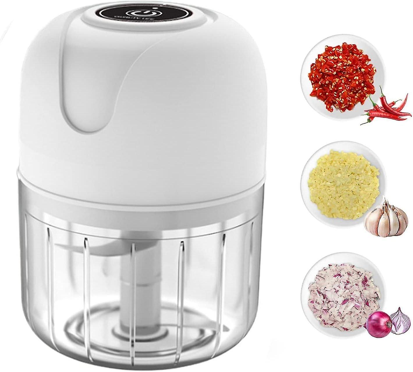 Electric Garlic Chopper, Mini Vegetable Grinder - 250ML