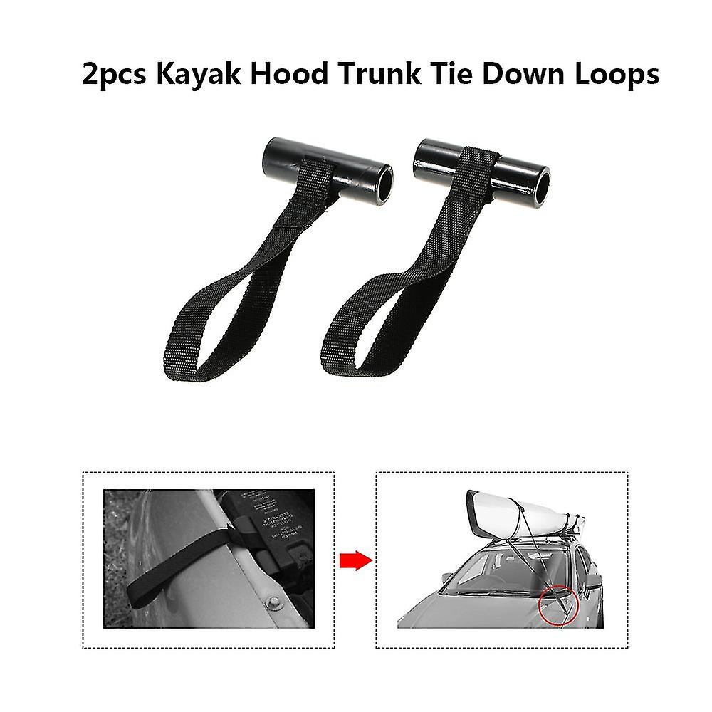2pcs Shoreline Marine Kayak Canoe Hood Trunk Vehicle Hatchback Tie Down Loops