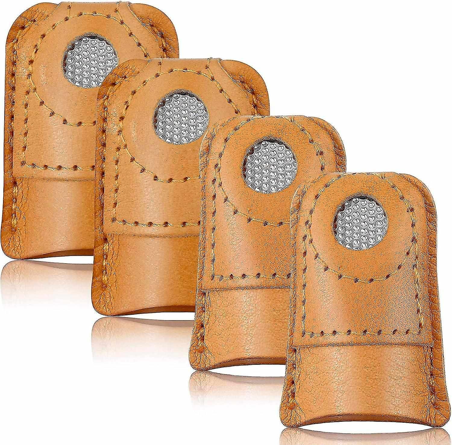Pieces（3.1/3.4*4.1*0.4cm） Leather Thimble Hand Thimble Finger Protector Finger Protector Thimble for