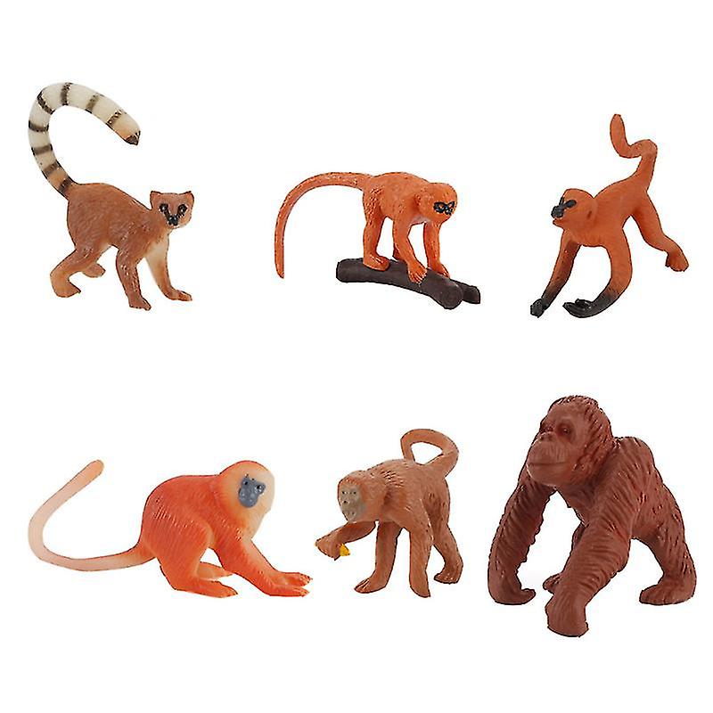6pcs Simulation Monkey Decors