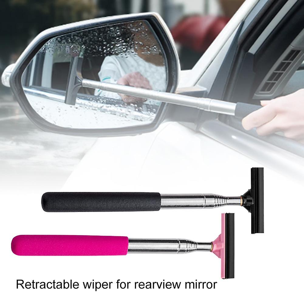 Portable Telescopic Car Side Mirror Wiper for Rainy Glass Windows -Cleaning Tool