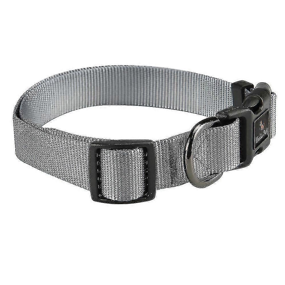 Reflective Dog Collar, Nylon Dog Collar, Reflective Stripe Basic Collar With Adjustable Buckle