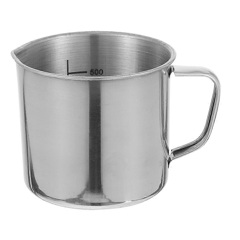 Laboratory Stainless Steel Cups Chemistry Class Graduated Beakers 500ml
