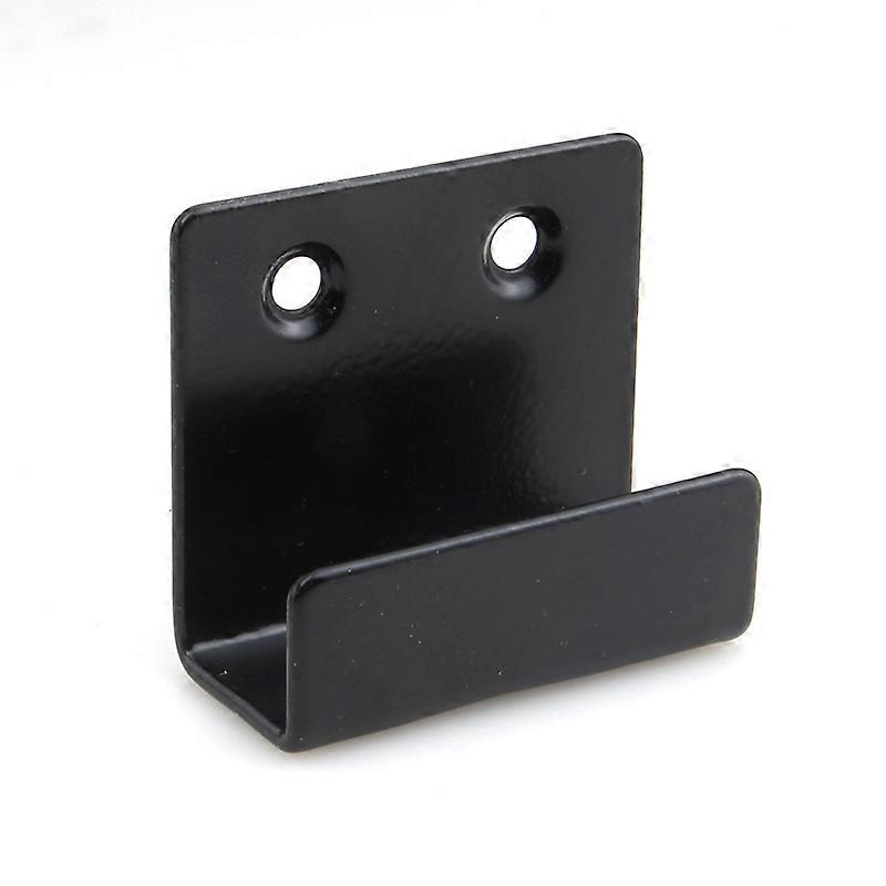 6pcs重型不锈钢瓷砖挂钩墙壁挂钩金属设备支架U形角落支架，适用于浴室和厨房车库（黑色）35X40X15mm