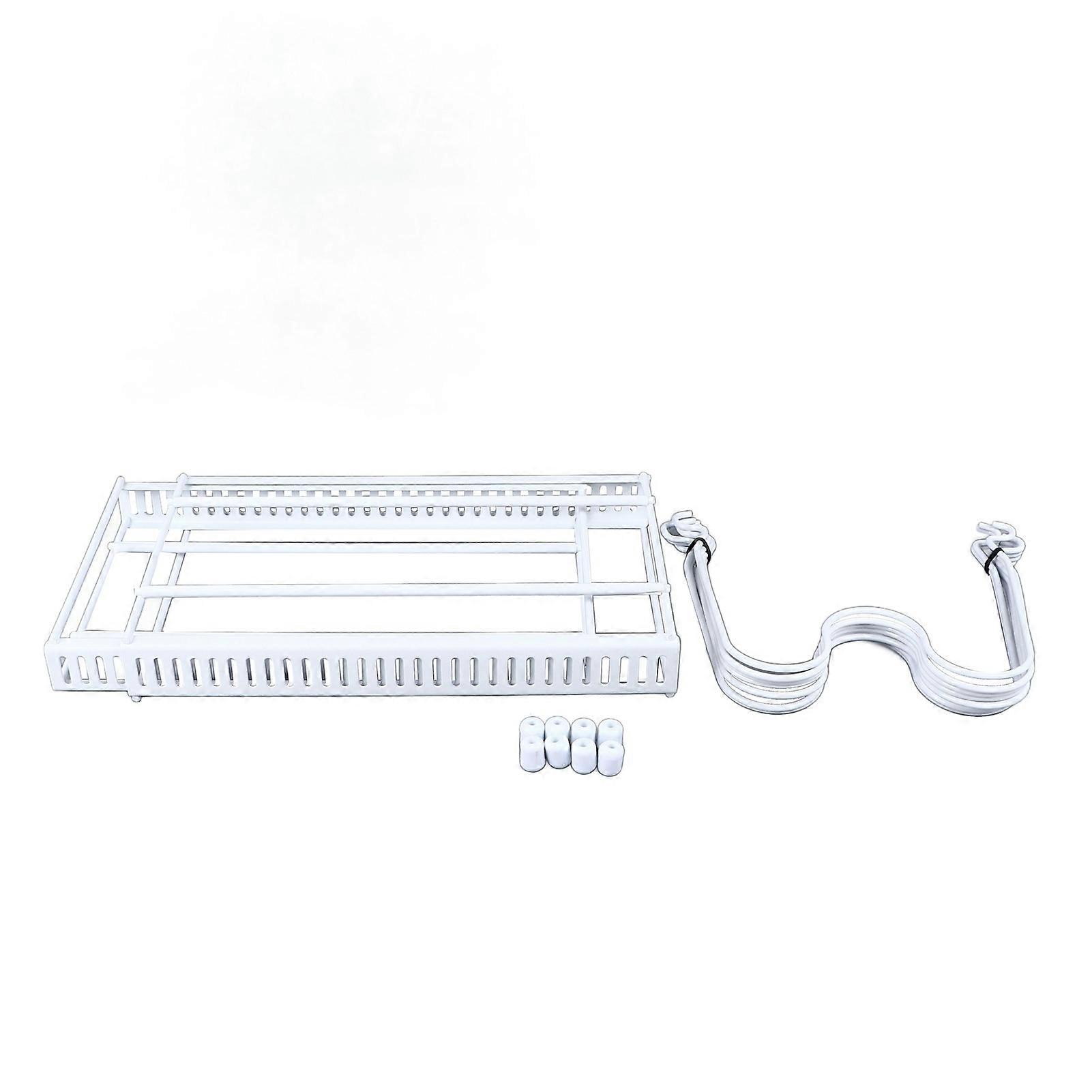 7-Section Adjustable Iron Pot Rack for Kitchen Organization