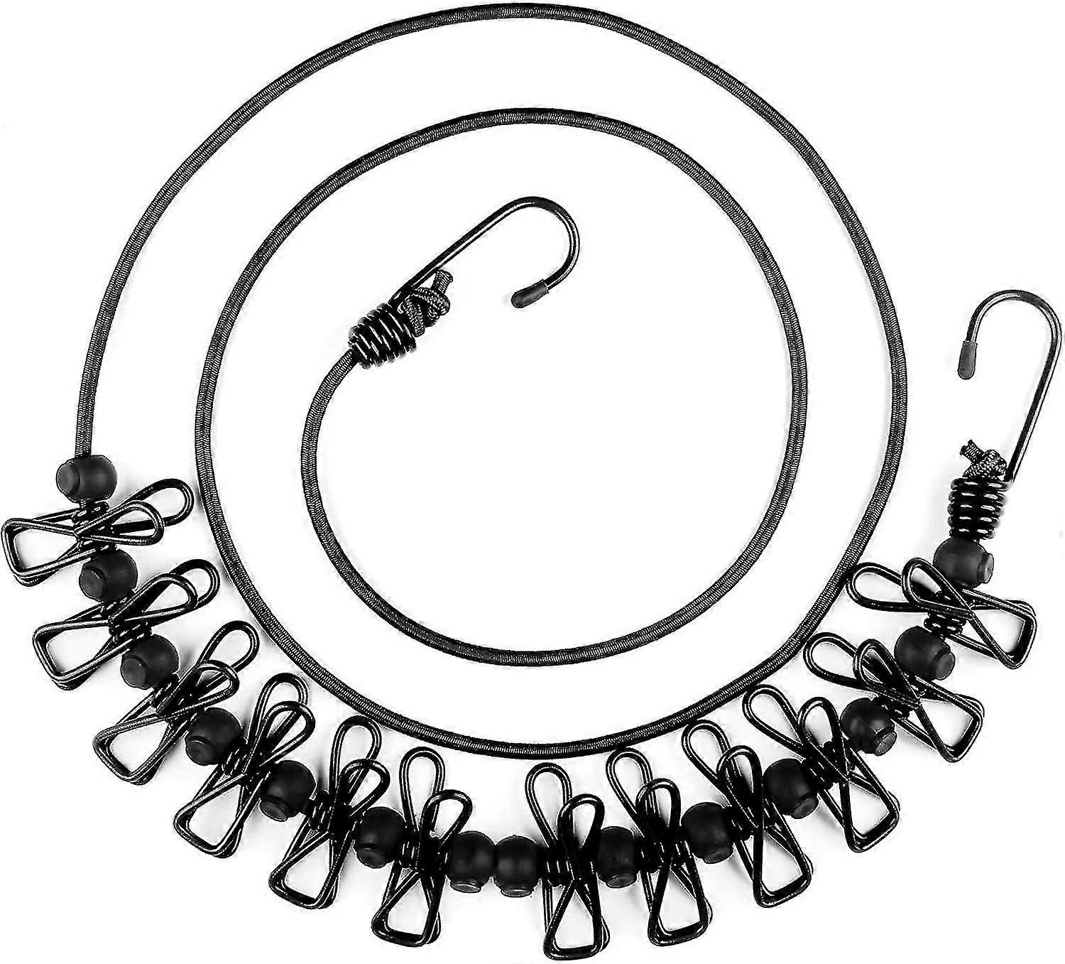 Outdoor Portable Retractable Windproof Clothesline