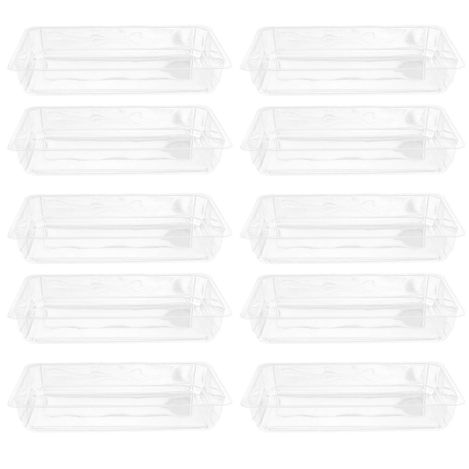 10Pcs μεγάλος διαφανής δίσκος δενδρυλλίων κηπουρικής φυτικής πλάκας φυτικής ανάπτυξης βλαστών πιάτων σπόρων