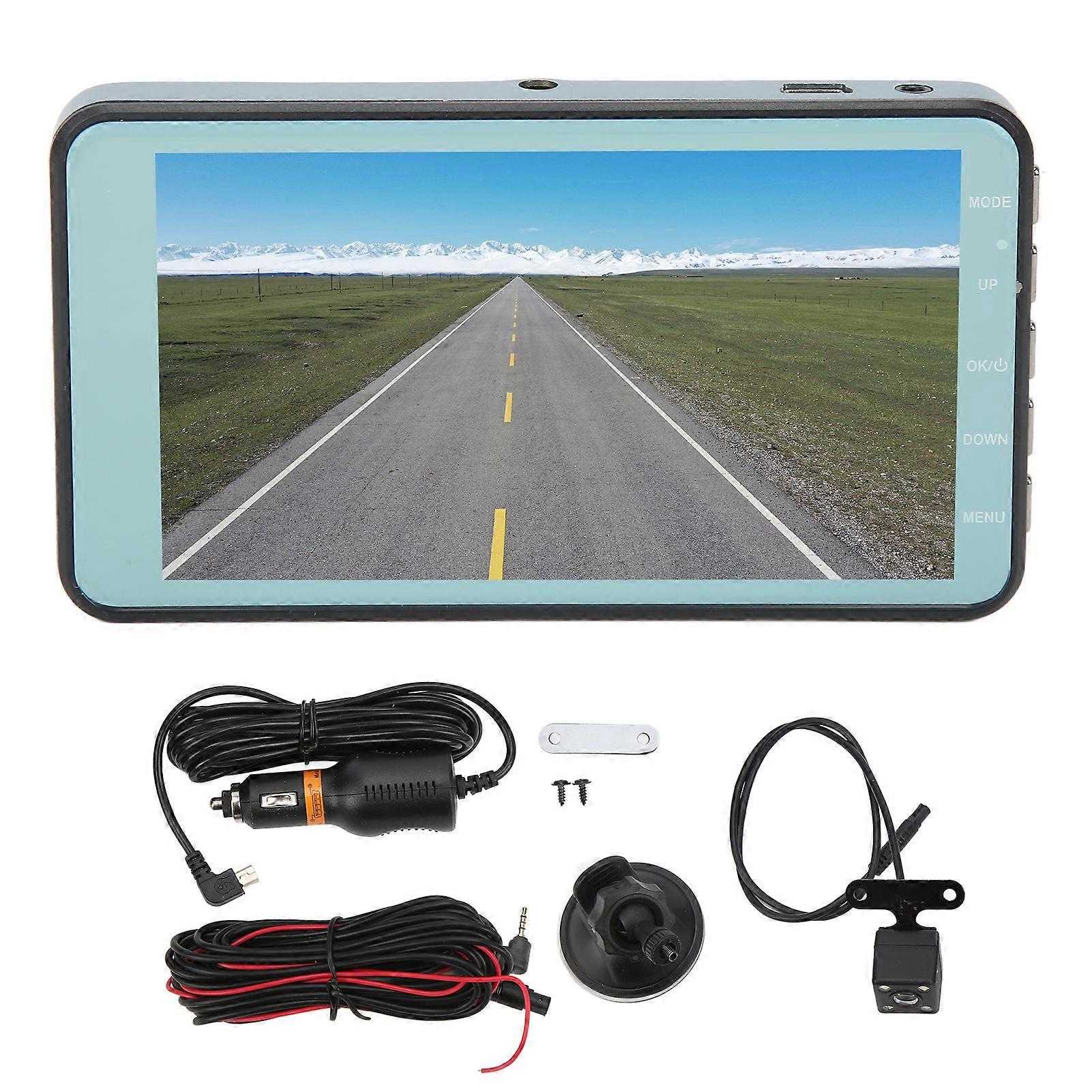 Car Driving Recorder DVR Dual Lenses Cam 170 4in IPS 1064 4G Sensor Universal Loop Recording E2U511