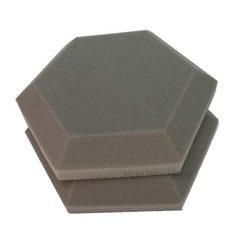 12PCS Hexagonal Acoustic Foam Sound Proofing Protective Sponge Sound Absorption Treatment Panel High Density Flame Retardant