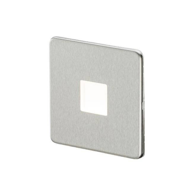 Knightsbridge Screwless 230V LED Plinth Light - Brushed Chrome - SFPLBC