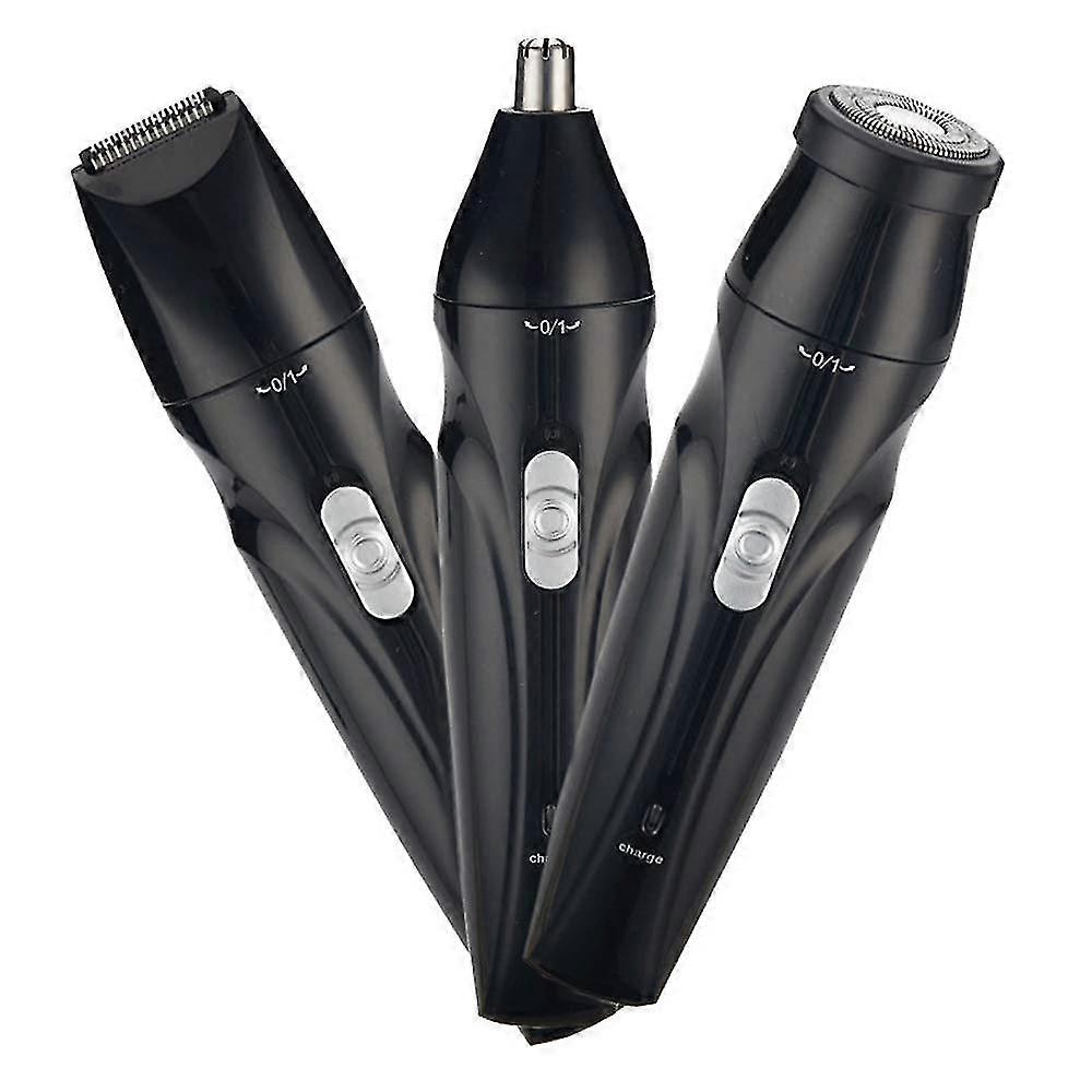 Men's Electric Shaver 3 with 1 Rotary Shaver Cordless Waterproof USB Quick Charge Wet/Dry Electric Shaver Includes Clipper and Nose Hair Trimmer Beaut
