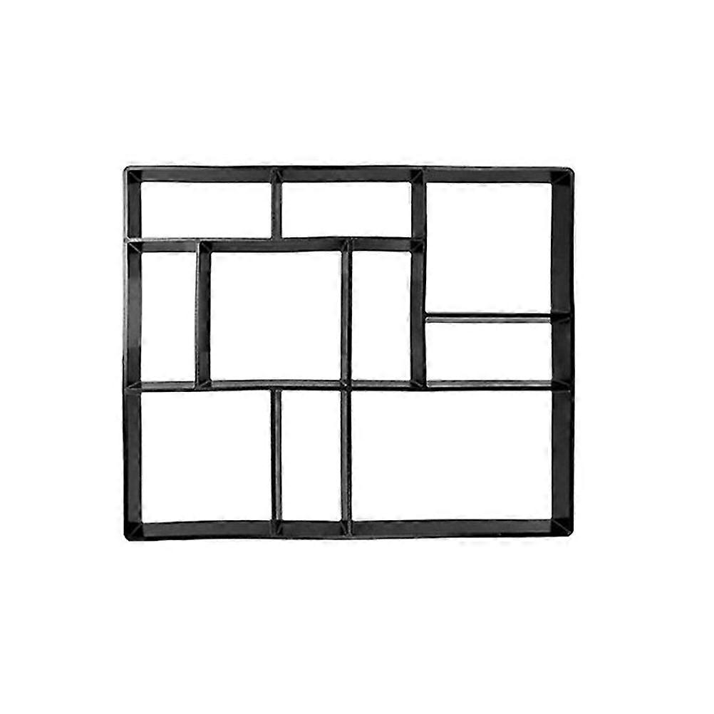 Plast DIY Path Maker Mold Manuelt belægning af cement murstenforme til haveindretning 45 * 40cm