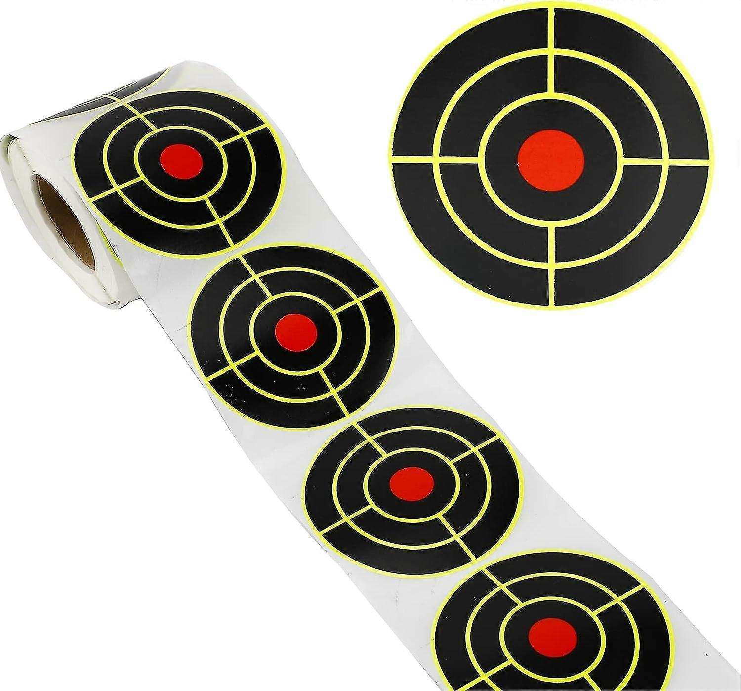 Splatter Target Stickers, Splatter Paper Targets Self Adhesive Targets Stickers Round Fluorescent Yellow Reactive Targets For Pistol