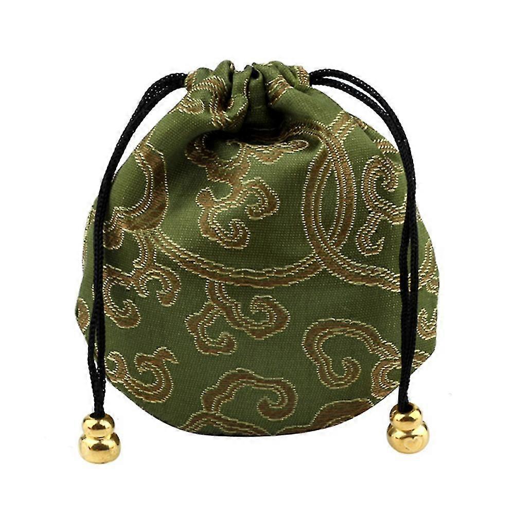 Broderad molnmönster påse lyckopåse pärlor dragsko smyckeförvaringspåse kaesi-Yvan