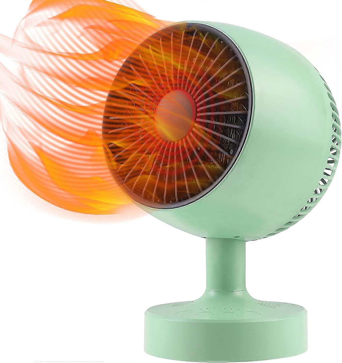 Ceramic Fan Heater 1000 W, Energy Saving Quiet Mini Fan Heater 1000 W with Overheating Protection Electric Heater 3 Modes Radiator for Living Room Off