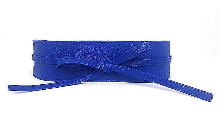 Női széles derékszíj Puha műbőr öv Széles tekercselés Bowknot Női derékpánt övek-Yvan