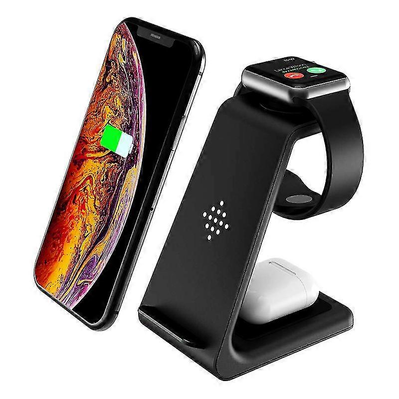 3 In 1 Wireless Charger For Apple Watch 6/se/5/4/3/2/1 44mm 40mm 42mm 38mm Iphone Airpods Pro 10w Fast Wireless Charge Stand
