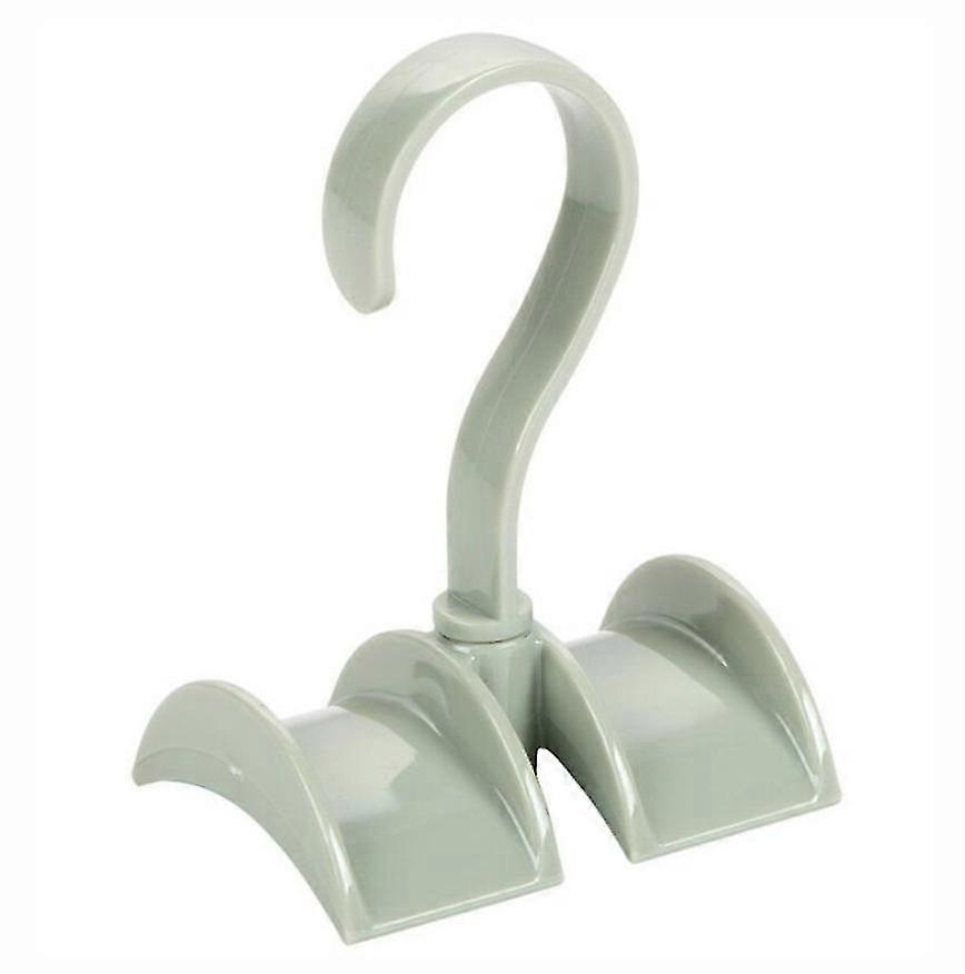 Plastic Multifunctional Rotating Wardrobe Bag Hanger Double Hook Coat Rack Tie Storage Rack,green