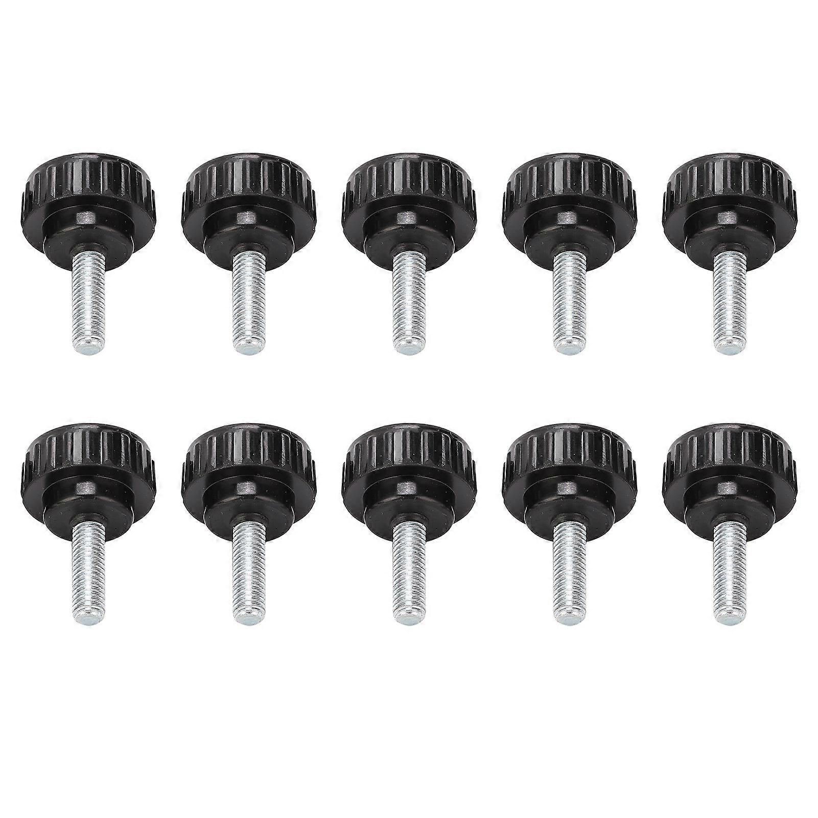 10Pcs Clamping Knob Jig Bolt Lathe Hand Grip Twist Nut Straight Thread Locking Handle M6x25x20