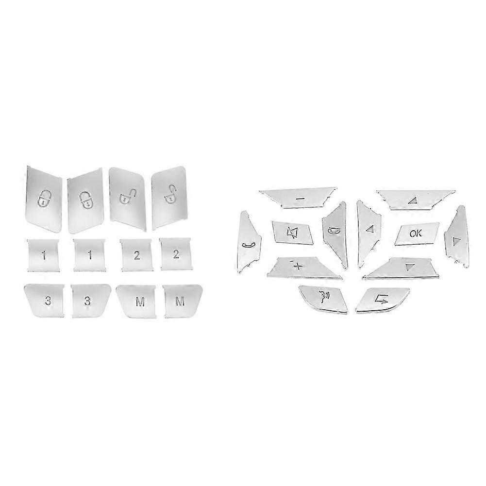 Steering Wheel Button Switch Cover&Door Seat Memory Lock Buttons Cover for C E Ml Cla Gla Sl Class