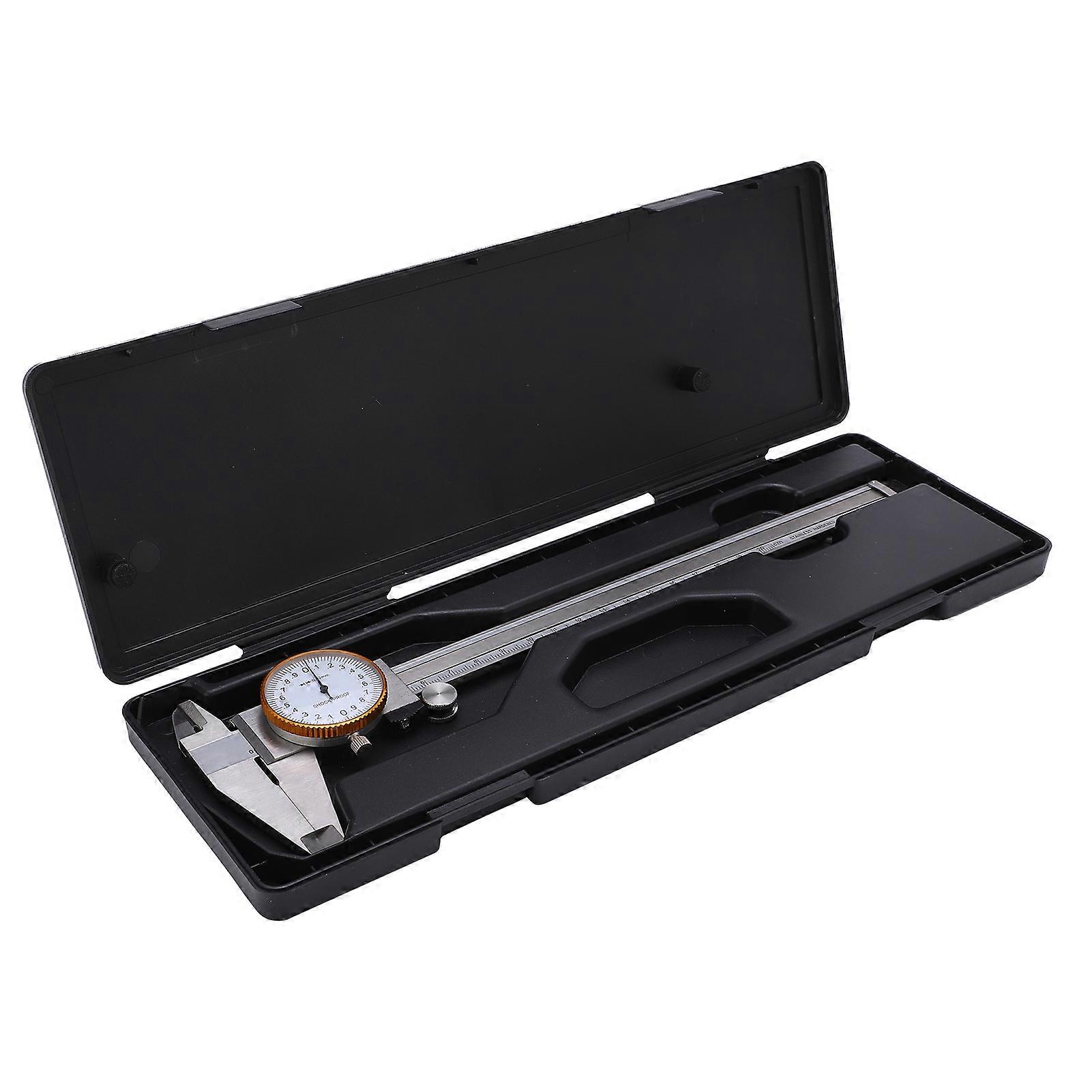 Dial Caliper with Depth Rod 0?200mm Manual Measuring Gauge with Clear Scales Silver