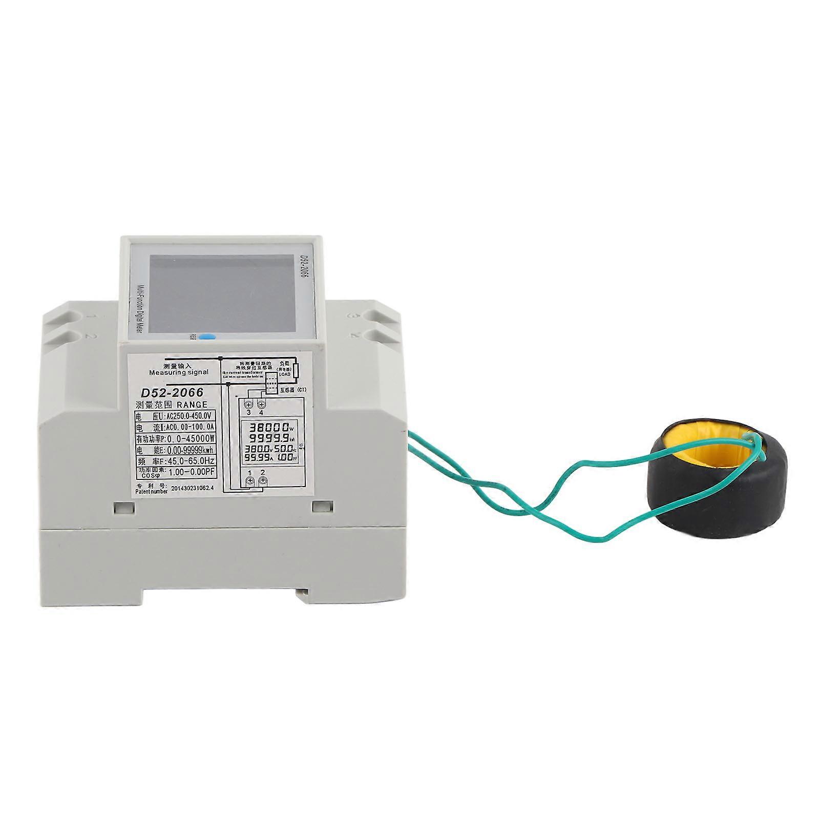 Wechselspannung Strom Leistungsmesser Schiene Typ Monitor LCD Amperemeter Voltmeter Multimeter D52?2066 250?450V 0?30000W