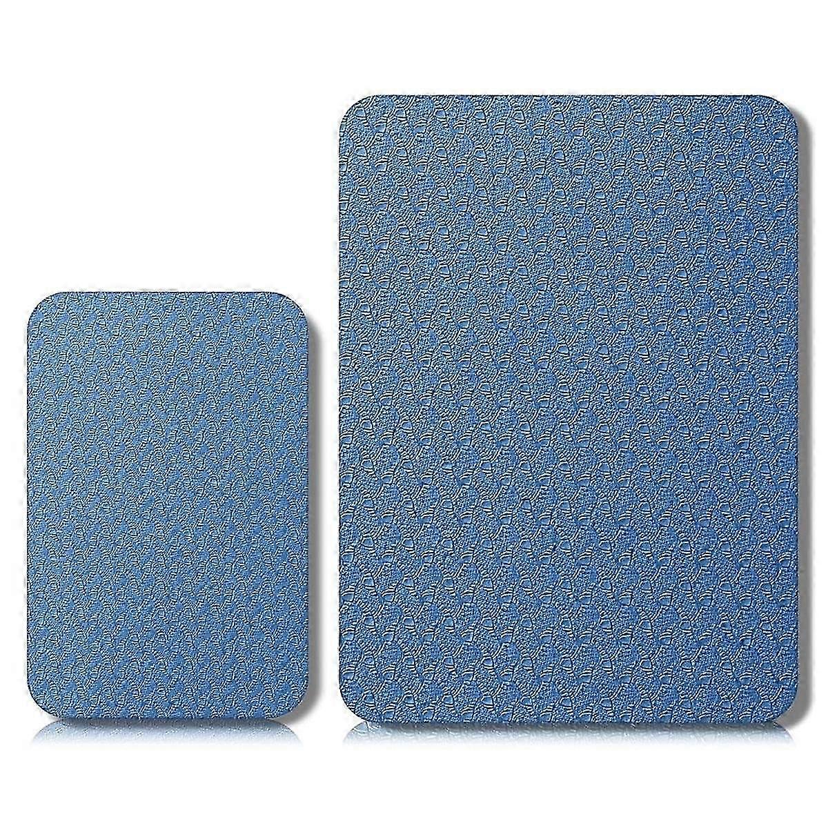 2Pcs Sewing Machine Muffling Mat Pedal Mat Sewing Machine Mat Reduce Vibrations Noise No Slip Blue