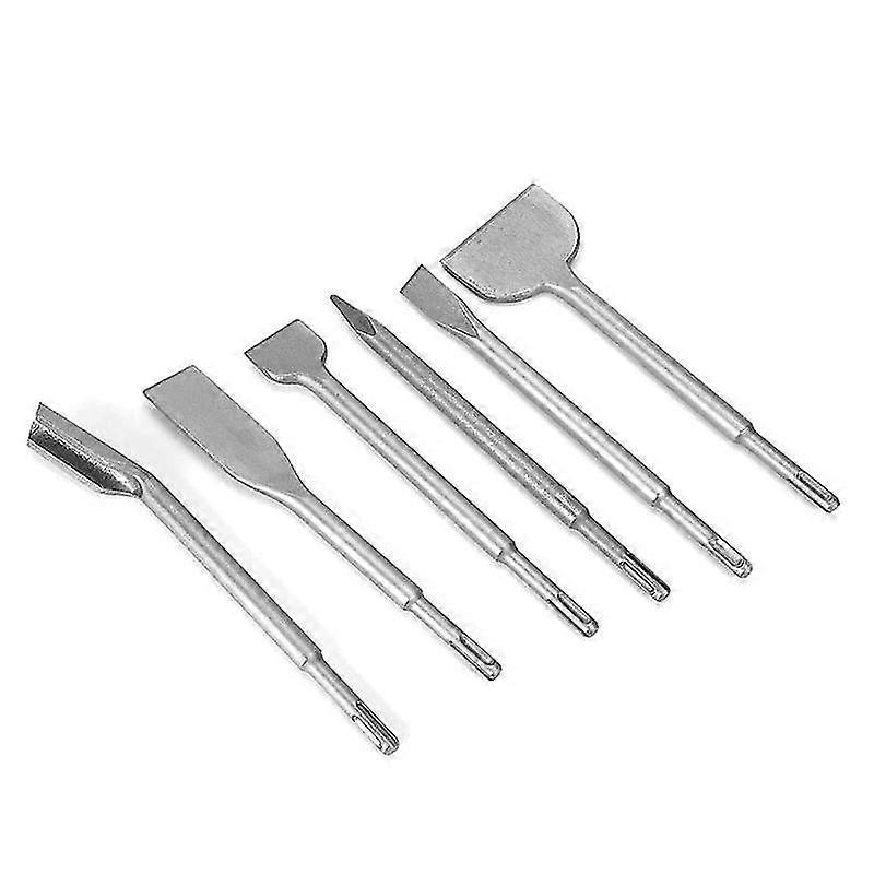 6 Pieces 40cr rotary hammer chisels, hammer chisels sds plus for concrete wall