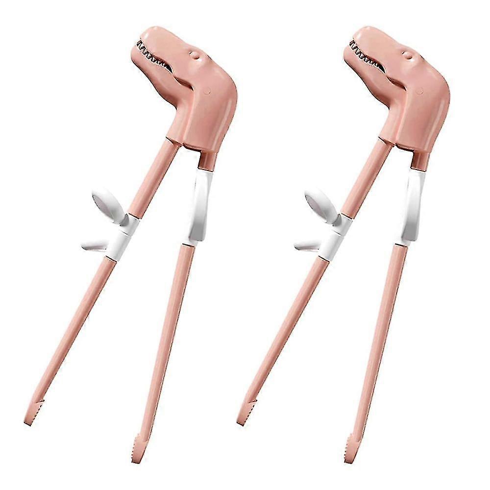 A Set Of Two Pairs Of Children's Dinosaur Training Chopsticks, Which Can Assist In Eating And Can Be Reused