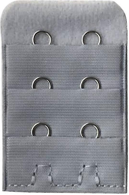 1 Piece Women Bra Strap Extender 3 Rows 2 Hooks Spacing Clasp Brassiere Sewing Tools(silver Grey)-Good