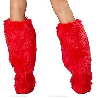 Women\'s Fur Leg Warmers Long Boots Shoes Cuff Cover Warm Furry