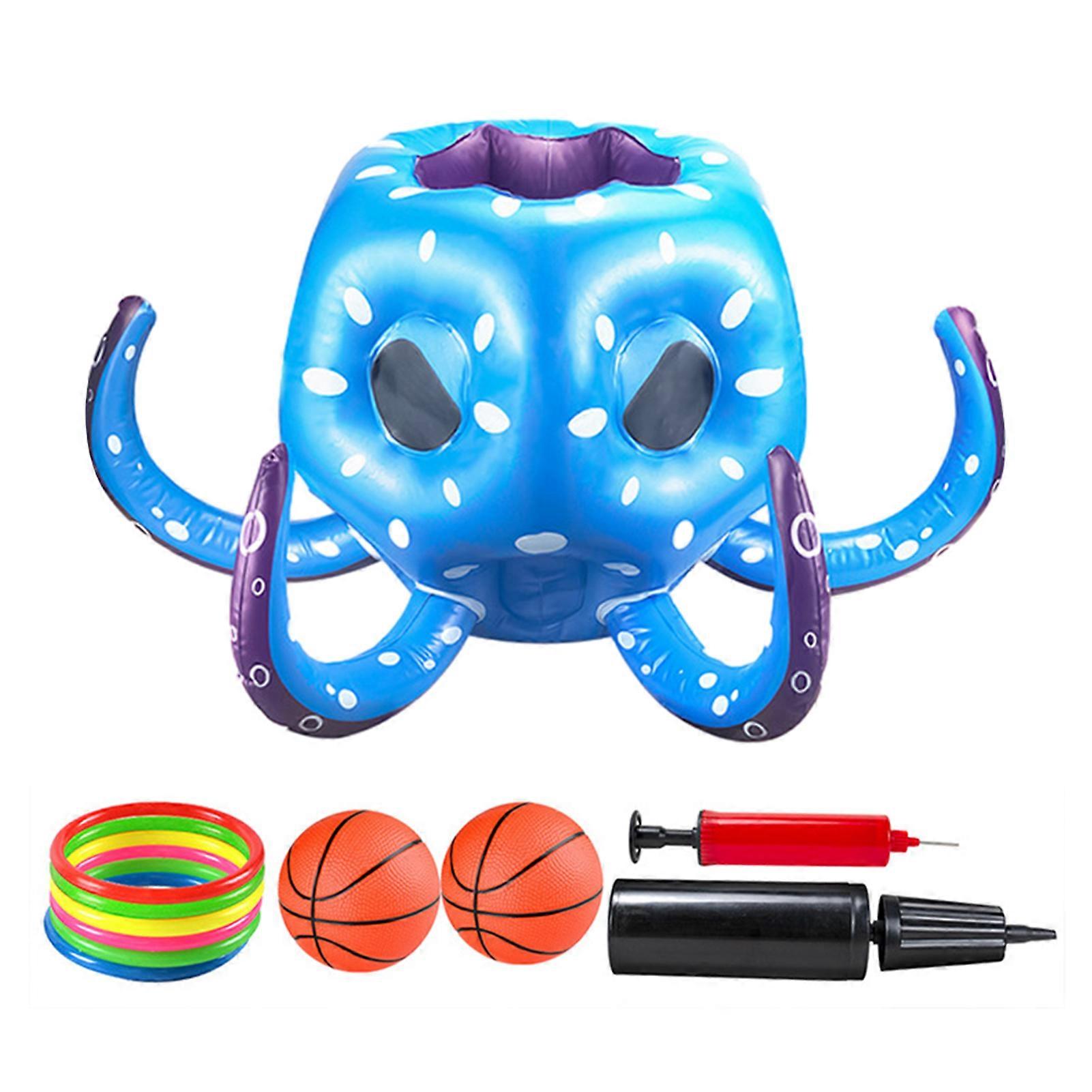 Throwing Rings Pool Octopus Toy Inflatable Fashionable Pool Plaything for Outdoors