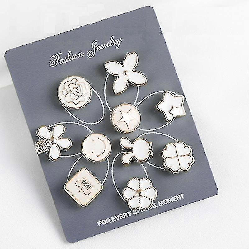 10pcs Prevent Accidental Exposure Buttons Brooch Pins Badge